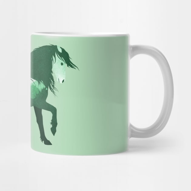 Dramabite Wild Horse Mustang Equine Double Exposure Wildlife Animal by dramabite